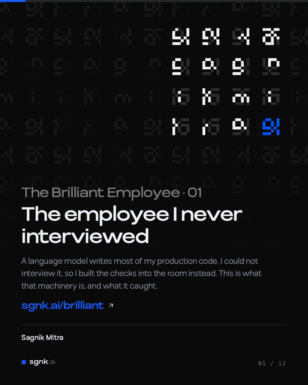 Jacket for episode 01, The employee I never interviewed