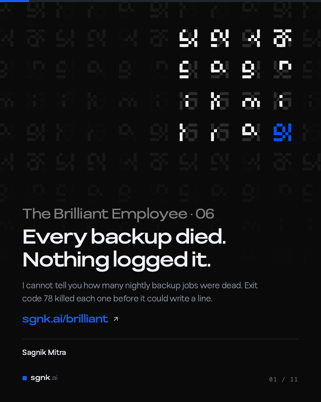 Jacket for episode 06, Every Nightly Backup Was Dead. I Still Cannot Tell You How Many There Were
